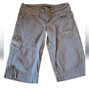 Rewind Women's Light Gray Cargo Shorts